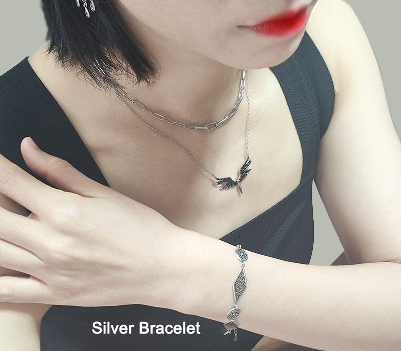 Middle East Style Silver Bracelet 40001