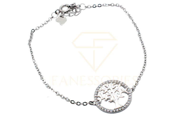 Classic Tree Emblem Silver Bracelet 40002