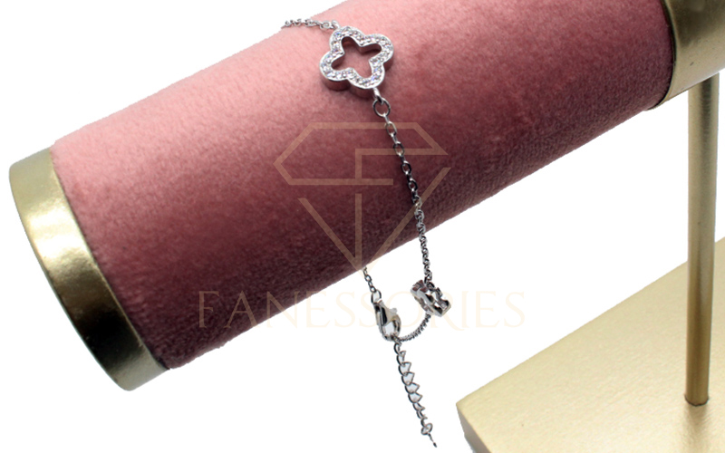 Four-Leaf 925 Sterling Silver Bracelet 40003